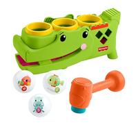Fisher-Price Jouet d'éveil Rouligator JLB94 – jeu assis et 4 pattes, marteau + 3 balles, dès 9 mois