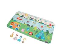 Fisher-Price - Tapis de Jeu Grandioses Aventures - Jeu d’Éveil pour Bébé - 4 Jouets Intégrés - 152 x 81 cm - Cadeau dès la Naissance, GXR53