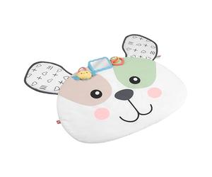 Fisher-Price Tapis Géant Jouet Bébé Chiot | Tapis lavable 91 x 107 cm, miroir, hochet et anneau de dentition sans BPA, motricité, bébé dès 0 mois, JMN73