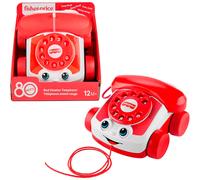 Fisher-Price Téléphone animé JGG97 - Rouge, édition 80e Anniversaire Mattel, à partir de 1 an