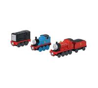 Fisher-Price Thomas et Ses Amis Coffret de 3 Trains Jouets | Coffret Thomas, Diesel & James trains jouets à pousser avec connecteurs en aimant de Fisher-Price, JLB74