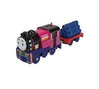 Fisher-Price Thomas et ses Amis, Locomotive motorisée Ashima, véhicule fonctionnant à piles, avec wagon de marchandises, à collectionner, Jouet Enfant, Dès 3 ans, HMC22