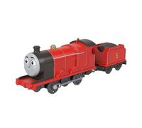 Fisher-Price Thomas et ses Amis Locomotive Motorisée James classique avec wagon de chargement, stimule le jeu et l’imagination des tout-petits, JGF95