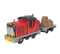 Fisher-Price Thomas et ses Amis, Locomotive motorisée Salty, véhicule fonctionnant à piles, avec wagon de marchandises, à collectionner, Jouet Enfant, Dès 3 ans, HMC21