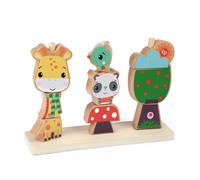 Fisher-Price - Tour d'empilement en bois (9 pièces) Jouets d'éveil Bois