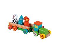 Fisher-Price - Train en Bois Wooden Train Lion Éléphant Zèbre Jouet pour Enfants