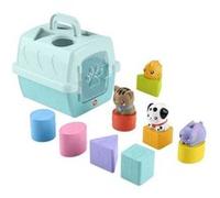 Fisher-Price-Trieur Caisse de Transport d'Animaux-Trieur 8 blocs HTW93 Multicolore G