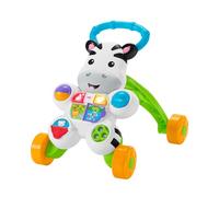 Fisher-Price Trotteur musical Mon Trotteur Zèbre Parlant, version française, pour accompagner bébé dans l’apprentissage de la marche, DLD96