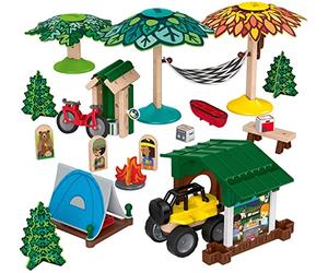 Fisher-Price Wonder Makers Coffret de Construction Le Camping, Jouet pour Enfant dès 3 Ans, GFJ10, Multicolore