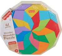 Fisher-Price Wood Preschool Toy Mandala Puzzle with Geometric Design, 41 Wooden