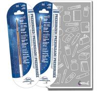 Fisher Space Lot de 2 recharges d'encre bleue 1,2,3 Fine, moyenne ou large, recharges sous pression, écrit sous l'eau, sur papier humide, graisse et à l'envers (2, large)