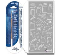 Fisher Space Recharge d'encre bleue 1,2,3 Recharges fines, moyennes ou larges, recharges pressurisées pour écriture sous l'eau, sur papier humide, graisse et à l'envers (1, moyen)