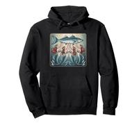 Fisherman Esthétique Vintage Plage Côtière Sardine Sirènes Sweat à Capuche