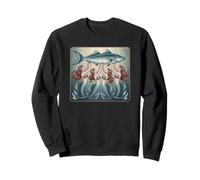 Fisherman Esthétique Vintage Plage Côtière Sardine Sirènes Sweatshirt