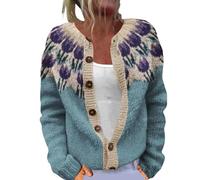 Fisherman Sweater Women Vintage Boho Irish Aztec Argyle Cardigan Nordic Icelandic Fair Isle Sweaters 2025