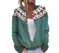 Fisherman Sweater Women Vintage Boho Irish Aztec Argyle Cardigan Nordic Icelandic Fair Isle Sweaters 2025