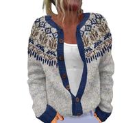 Fisherman Sweater Women Vintage Boho Irish Aztec Argyle Cardigan Nordic Icelandic Fair Isle Sweaters 2025