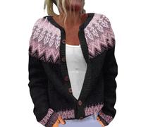 Fisherman Sweater Women Vintage Boho Irish Aztec Argyle Cardigan Nordic Icelandic Fair Isle Sweaters 2025