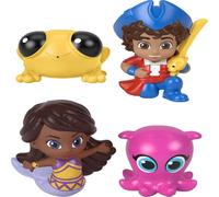 Fisher-Price Santiago of The Seas Pirate Bath Squirters Jouets avec Santiago Kiko Lorelai et Cecilia pour enfants d'âge préscolaire à partir de 3 ans