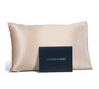 Fishers Finery Taie d'oreiller 100% Pure Soie de mûrier 25 mm (Taupe, Grand lit)