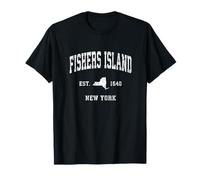 Fishers Island New York NY Design Sportif Vintage T-Shirt