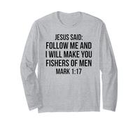 Fishers of Men Mark 1:17 Verse de la Bible Citation de Jésus Manche Longue
