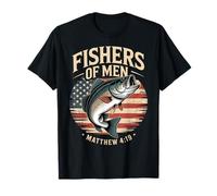Fishers of Men Matthew 4 19 Drapeau américain Basse T-Shirt