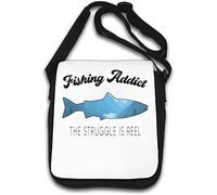 Fishing Addict The Struggle Is Reel Sac à bandoulière Blanc