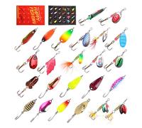 Fishing Advent 2025, Fishing Lures Christmas Calendar, 24 pièces Fish Supplies for Couples River Lake Stream Shallow Freshwater Seawater Jigging Trolling Casting