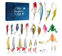 Fishing Advent Calendars 2025, 24 Days Fishing Lure Christmas Countdown Advent Calendars 2025 for Adult Men Teen Boys