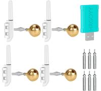 Fishing Alarm Bell,Night Light,Waterproof Glow Sticks With Buckle,Led Bite Indicator,Fishing Rod Tip,Bite Alarm For Night Fishing Rod 4 Pack