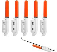 Fishing Alarms With Bells For Night Fishing Waterproof Glow Sticks With Buckle For Sea Fishing Rod Accessories Yellow 5 Pack