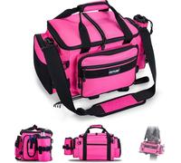 Fishing Bag, Soft 600d Water Resistant Shoulder Bag Small Tactical Storage Bag For Freshwater And Saltwater Tackle Outdoor Fishing Gifts For Men, Medium Pink, Fishing Tackle Backpack
