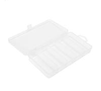 Fishing Bait Organizer Box | Hard Plastic Tackle Storage Case for Lures/Hooks/Sinkers | Transparent Lid, Portable Design | 7.1 x 3.5 x 1.2 Inches, 69g Lightweight