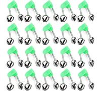 Fishing Bell Alarm Night Bells Fishing Alarm Bells 20 Pieces Fishing Rod Bells Stainless Steel Bells For Night Fishing Rods Double Alarm Fishing Tools