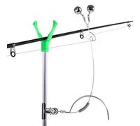 Fishing Bell Clip - Stainless Copper 35 cm, Rod Tip Alarm, Double Bell Alarm | Clamp Fit 8-18 mm, Loud Ring Design, Fishing Bite Alert For Sea Fishings, Night Fishings, Rod Tip Monitoring, Outdoor Use