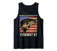 Fishing Boy Drapeau américain USA Bass Fish 67 Débardeur