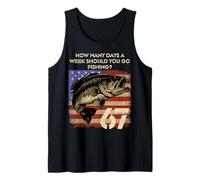 Fishing Boy Drapeau américain USA Bass Fish 67 Débardeur