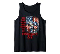 Fishing Boy Drapeau américain USA Bass Fish 67 Débardeur