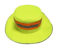 Fishing Bucket Hat | Safety Alert Design | Polyester Material | Sun Hats Men Wide Brim UV Protection | Breathable Waterproof Outdoor Headwear | Packable Lightweight Summer Cap | For Travel Camping