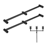 Fishing Buzz Bar Support de canne à pêche Support de canne à pêche en alliage d'aluminium léger durable résistant à la corrosion pour les amateurs de pêche à la carpe 1 pièce ou 2 (36 cm 2 pièces)