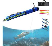 Fishing Catapult Rod, 2026 Upgrade Telescopic Precise Lure Launcher Fishing Tool, Compact Sling Shot Fishings Pole Reel for Saltwater and Freshwater, Funny Fishings Gifts for Men (Rod)