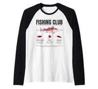 Fishing Club Leurre Estd 1875 Retro Vintage Angler Heritage Manche Raglan