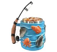 Fishing Coffee Mug - 300ml 3D Embossed Tea Cup with Fishing Rod Handle, Creative Milk Drinkware | Novelty Mug for Men for Hot Chocolate Beverage Milk Water Wine | Cafe Kitchen Home Office Gift Use