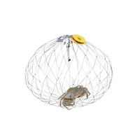 Fishing Crab Traps, Crab Cage, Multi-Functional Automatic Opening & Closingsoft Steel Net for Fish, Lobsters, and Crabs Net fournit un choix sûr pour la vie en mer