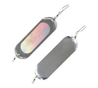 Fishing Flashers for Trolling Salmon - 4.5In Metal Diving Board Lure, 23g Fishing Flash Board Attractor, Light Reflective Trolling Gear Accessory for Seawater SalmonFishing