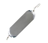 Fishing Flashers for Trolling Salmon - Metal Flash Board 4.5In Diving Lure Attractor, 23g Weighted Fishing Flasher with Light Effect for Saltwater Deep Sea Salmon Trolling Use