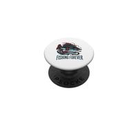 Fishing Forever Pêcheur Motif Poisson pour pêcheurs PopSockets PopGrip Adhésif