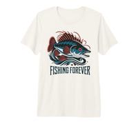 Fishing Forever Pêcheur Motif Poisson pour pêcheurs T-Shirt Haut de Gamme