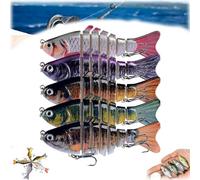 Fishing Gear, Bionic Swimming Bait, 3D Bionic Swimming Lure Swims, That Swim by Itself, Just Like Real Fishes, Convient à tous les enfants de eaux de pêche (B)